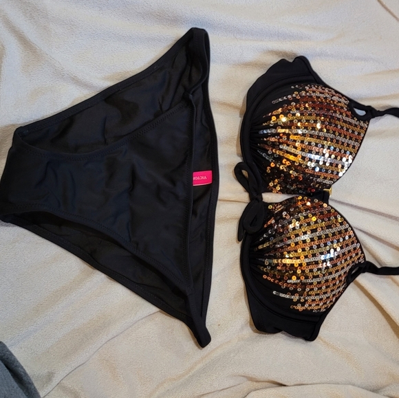 Victorias Secret Sequin Black Bombshell Bikini Set - Picture 14 of 16